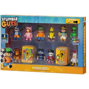 Bizak Stumble Guys 64112081 Lot de 12 Figurines d'action 6 cm, 2 Groupes de Personnages à Collectionner, Licence Officielle du Jeu vidéo de démolition, pour Adultes Fans et garçons ou Filles Depuis 8 - Publicité