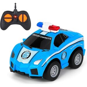 Highttoy Voiture Telecommandée Enfant 2 3 4 Ans, Voiture de Police Telecommandé 2.4GHz Jouet Enfant 2 3 4 Ans Garcon Petite Voiture Enfant Cadeau Enfant 2 3 4+ Ans, Bleu - Publicité