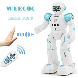 WEECOC RC Robot Jouets Geste Reconnaissance Intelligent Robot Jouets pour Enfants Peut Chanter Danse Parler Cadeau d'anniversaire De Noël (Bleu) - Publicité