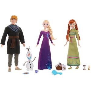 Mattel Disney La Reine Des Neiges Coffret Poupées Fête Des Charades Avec 3 Poupées Anna, Elsa Et Kristof, 1 Figurine Olaf Et 12 Éléments De Jeu Inclus, Jouet Enfant, A Partir De 3 Ans, HLW59 - Publicité