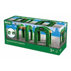Brio World 33253 Supports de Pont Empilables Accessoire pour circuit de train en bois Jouet pour garçons et filles à partir de 3 ans - Publicité