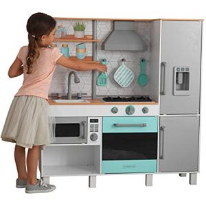 KidKraft Cuisine Enfant en Bois Gourmet Chef, Dinette incluant Accessoires, ustensiles, Machine à glaçons, Jeu d'imitation, Jouet Enfant dès 3 Ans, 53421 - Publicité