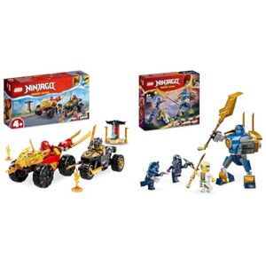 Lego 71789 Ninjago Le Combat en Voiture et en Moto de Kai et Ras, Jouet Ninja & Ninjago Pack de Combat : Le Robot de Jay, Jouet de Ninja pour Enfants avec Figurines incluant Jay - Publicité