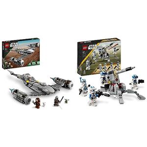 Star Wars LEGO 75325  Le Chasseur N-1 Mandalorien Le Livre de Boba Fett & 75345  Pack de Combat des Clone Troopers de la 501ème Légion, Jouet de Construction, 4 Minifigurines - Publicité