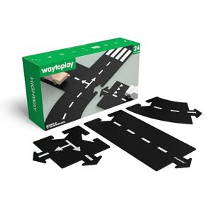 waytoplay Circuit Highway de 24 pièces pour Petites Voitures Circuit Flexible, indestructibe et étanche Circuit de Voiture à Assembler de 3,76m Made in Pays-Bas - Publicité