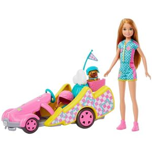 Barbie Coffret Poupée Stacie avec Voiture De Kart, Chien Et Accessoires, 9 Éléments, Inspiré du Film Et Stacie À La Rescousse, Jouet Enfant, A Partir De 3 Ans, HRM08 - Publicité