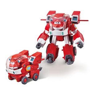 Super Wings EU750321 Robot Suit with Mini Jett Transforming Figure Plane Vehicle Playset Toys for 3+ Years Old Boys Girls, Red, 7' - Publicité