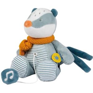 Nattou Musical Cuddly Badger Felix, 22 cm, Dusty Blue - Publicité