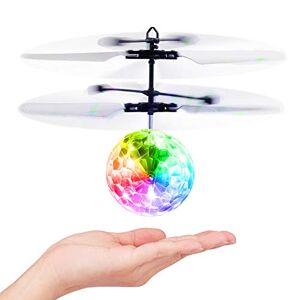 Allaugh Boule Volante Lumineuse, Jouet Volant Flying Spinner Balle qui Vole Helicopter Avion Télécommandé Drone Enfant Jeux Extérieur Intérieur Cadeau Anniversaire Noël Garçon Fille Ado 8 9 10 11 12 Ans - Publicité