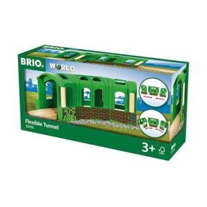 Brio World 33709 Tunnel Modulable 2 possibilités : Tout Droit ou courbé Accessoire pour Circuit de Train en Bois Jouet pour garçons et Filles à partir de 3 Ans - Publicité