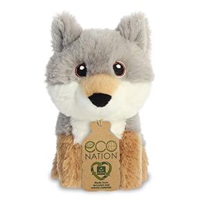 Aurora , 35077, Eco Nation Mini Loup, 13cm, Peluche, Multicolore - Publicité