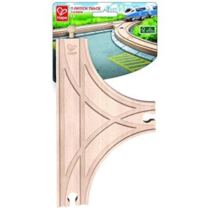 Hape Jouet  Rail en T Extension Circuit Train Bois 1 Pièce 3 Voies en Bois de Hêtre, Tous Types de Trains Jeu Educatif Enfant de 3 ans et Plus Compatible Marques Traditionnelles Circuit Train - Publicité