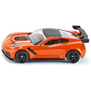 SIKU 1534, Chevrolet Corvette ZR1, Orange/Noir, Capot ouvrant, Véhicule-jouet pour enfants - Publicité