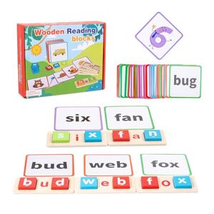 Sharplace Jeux de assortis, voir et épeler, jouets éducatifs, jeux d'orthographe de mots CVC pour enfants de 3, 4, 5 et 6 ans, Rouge - Publicité
