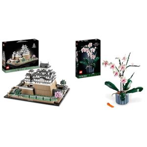Lego 21060 Architecture Le Château d'Himeji, Kit de Construction de Maquette pour Adultes & 10311 Icons L’Orchidée Plantes avec Fleurs Artificielles d'Intérieur - Publicité