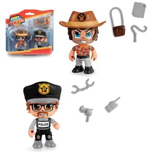 Action Heroes Pinypon Action – Lot de 2 Figurines Police et aventurier (Famosa 700014492), Couleur/modèle Assorti - Publicité