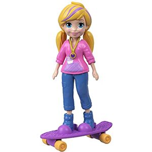 Mattel Polly Pocket Active Pose Doll Skateboard Polly - Publicité