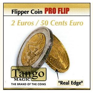 Tango Magic Flipper Coin Pro 2 Euro/50 cent Euro (w/DVD)by Tango -Trick (E0079) - Publicité