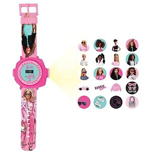 Lexibook Montre Bracelet Ajustable écran Digital avec 20 Projections de l'univers Barbie-pour Enfant - Publicité