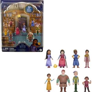 Mattel Disney Wish, Asha et la bonne étoile Coffret Wish 8 Mini-Poupées Articulées Les Ados Et 1 Figurine Star, Mini-Poupées Asha, Dahlia, Dario, Safi, Bazeema, Et Simon Inclus, dès 3 Ans, HPX36 - Publicité