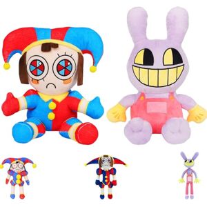 LUKIUP The Amazing Digital Circus Plush,2 pièces Pomni et Jax Digital Circus Plush, Poupée de Cirque Numérique, Plush Toys for Circus Clowns pour Enfants/Adultes/Fans De Télévision, Cadeau d'anniversaire(F) - Publicité