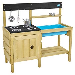 TP Wooden Mud Kitchen Cuisine Exterieur Junior Chef pour Enfant, 611, Bois - Publicité