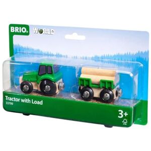 Brio World 33799 Tracteur et Remorque Accessoire pour circuit de train en bois Thème ferme / bucheron Jouet pour garçons et filles à partir de 3 ans - Publicité