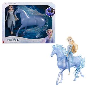 Disney La Reine des Neiges Poupée Elsa avec tenue emblématique, chaussures,  jupe, cape en tissu et accessoires, Jouet Enfant, Dès 3 ans, HLW47