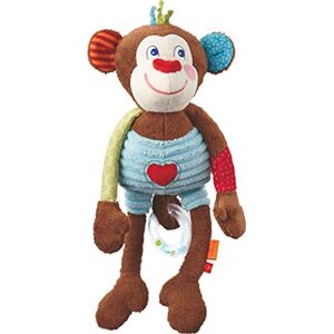 HABA 302993 Figurine en Forme de Singe Lino Doudou avec de Nombreux Effets de Jeu et Mains magnétiques à Clipser Jouet pour bébé à partir de 6 Mois - Publicité