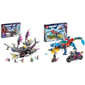 Lego 71469 DREAMZzz Le Vaisseau Requin des Cauchemars & 71458 DREAMZzz La Voiture Crocodile, Jouet 2-en-1, Construisez Un Monster Truck de rêve ou Une Voiture, avec Cooper - Publicité