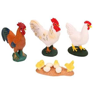 Pilipane Jouet pour Enfants Garçons Filles De Plus De 3 Ans,Figurine Réaliste De Jouet De Coq, Figurines De Modèle De Poussin Coq Poule, Collection De Décoration De Bureau De Fête pour la Collection D'accesso - Publicité