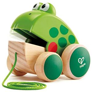 Hape Grenouille Jouet en Bois Enfant 1 An Jouet à Tirer et Pousser Motricité, Imagination & Dextérité de l'Enfant Jouet 1 an 100% Sûre Avec Ficelle Facile Adaptée aux Petites Mains - Publicité