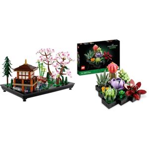 Lego 10315 Icons Le Jardin Paisible, Kit de Jardinage Botanique Zen & 10309 Icons Les Succulentes: Plantes Artificielles, Décoration de Maison, Collection Botanique, 9 Petites Plantes - Publicité