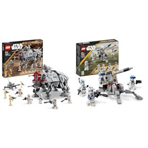 Lego 75337 Star Wars Le Marcheur at-Te, Jouet, Construction de Figurines de Droïdes & 75345 Star Wars Pack de Combat des Clone Troopers de la 501ème Légion, Jouet de Construction, 4 Minifigurines - Publicité