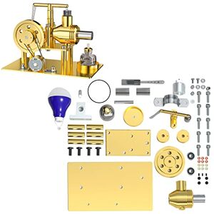 Lumivive ENJOMOR Kit de construction de moteur Stirling, à monter soi-même, équilibre en métal, moteur à air chaud, jouet éducatif, cadeaux pour les amateurs de technologie et les enfants - Publicité