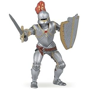 Papo - Chevalier en Armure au plumet Rouge Le Monde Medieval Figurine, 39244 - Publicité