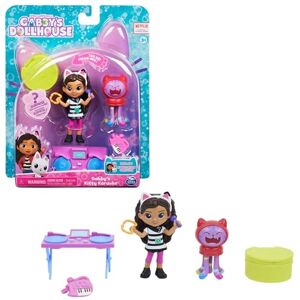 Gabby's Dollhouse Gabby et la Maison Magique Gabby Dollhouse PACK 2 FIGURINES ET ACCESSOIRES Coffret Karaoké Gabby, 1 Figurine Chat Et Accessoires Dessin Animé Jouet Gabby Chat Jouet Enfant 3 Ans et + - Publicité