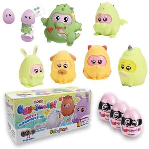 #sbabam Sbabam Funny Box Creo Eggy Animals, Jeux pour Enfants de kiosque, 3 pièces, Jouets Parfaits pour Cadeau Enfant, œufs avec Autocollants et vêtements d'animaux, trouver Le Chat, Chien, Dinosaure et - Publicité