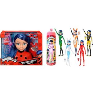 Bandai Miraculous Ladybug Tete a coiffer Miraculous Ladybug Poupée Marinette Color Change 26 cm - Publicité