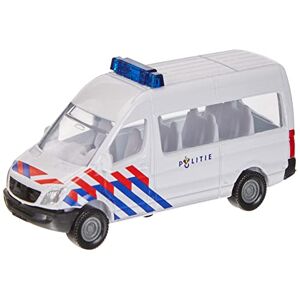 SIKU 0806003, Transporteur de Police Pays-Bas, Métal/Plastique, Blanc/Bleu, Attelage de remorque, Voiture Jouet pour Enfants - Publicité
