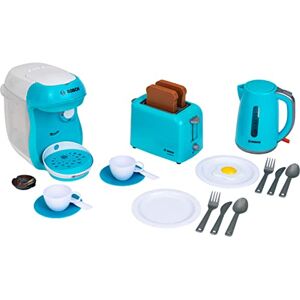 klein Theo  9598 Bosch Set Petit Déjeuner I Grille-Pain Cafetière Automatique et Bouilloire I avec Vaisselle Couverts et Accessoires I pour Enfants Partir de 3 Ans - Publicité