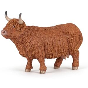 Papo -Figurine Peinte A La Main -La Vie à la Ferme -Vache Highland-51178-À Collectionner-pour Enfants Filles et Garçons A Partir de 3 Ans - Publicité