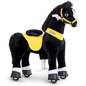 PonyCycle Essentiel Modèle E Mécanique Cheval à Bascule Enfant Cheval à Monter avec Frein (Noir/Taille 4 pour 4-8 Ans) Cadeau pour Enfant Peluche Jouet Poney à Monter E438 - Publicité