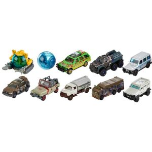 Matchbox Jurassic World Petite Voiture ou Camion Miniature échelle 1/64, Jouet pour Enfant, modèle aléatoire, FMW90 Multicolore - Publicité