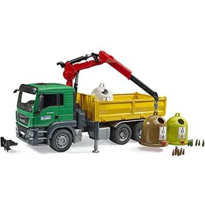 bruder 03753 MAN TGS Grue Camion avec 3 containers à verre usagé et bouteilles - Publicité