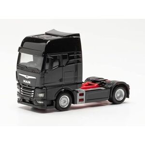 Herpa Man TGX GX Tracteur, fidèle à l'original à l'échelle 1:87, Camion pour Diorama, d'objet de Collection, modèles Miniatures de décoration en Plastique, 311922-003, Noir - Publicité