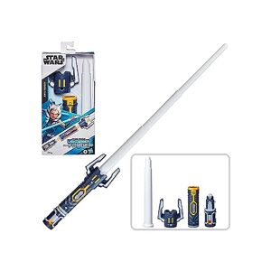 Star Wars Lightsaber Forge, Sabre laser d'Ahsoka Tano à lame blanche extensible, jouet de déguisement, dès 4 ans - Publicité