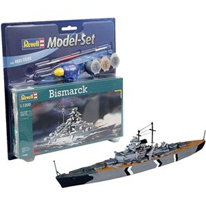 Revell 65802 Maquette Bismarck 31 pièces, échelle 1:1200, Niveau 4, Multicolore - Publicité