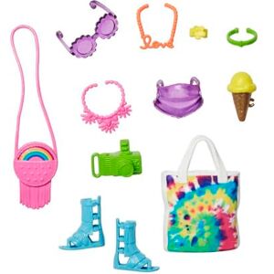 Barbie Fashion Storytelling Pack HBV43 Contient 11 Accessoires Style de Festival de néon - Publicité