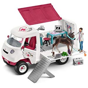 Schleich Horse Club Mobile Veterinarian Clinic Playset for Kids Ages 5-12 with Vet & Horse Toys, 28.96 x 16.51 x 23.11 cm; 110 Grams - Publicité